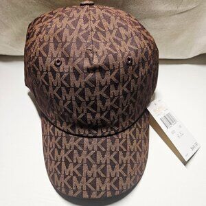 Michael Kors Brown Monogram Baseball Cap